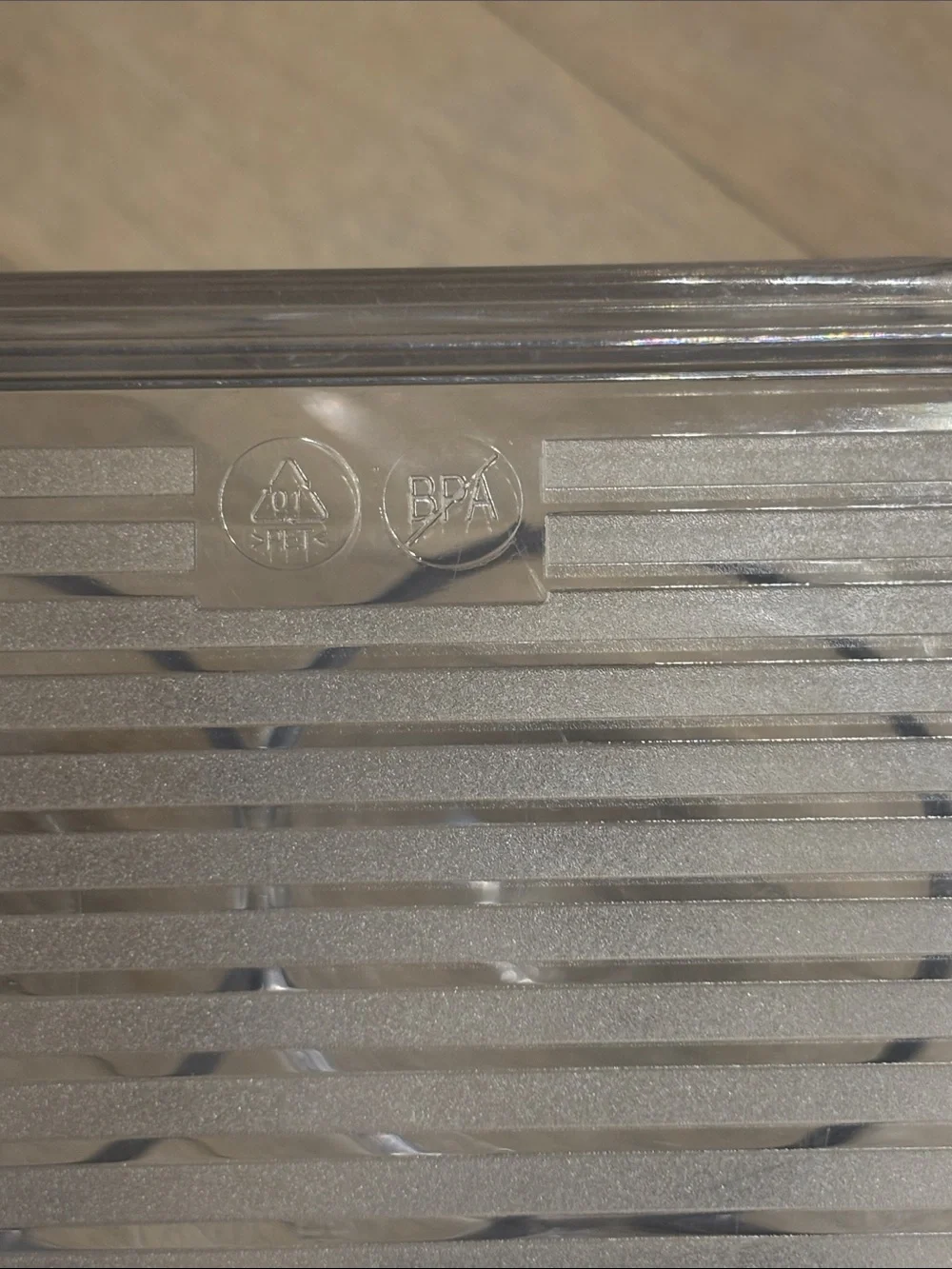 Clear Plastic Egg Storage Tray - 'EGGS' Label